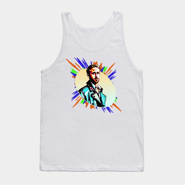 Ryan Gosling vector art fan works graphic design by ironpalette Tank Top by ironpalette